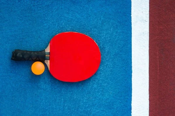 table tennis racket ball